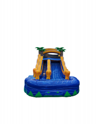 14' Blue- orange palms waterslide