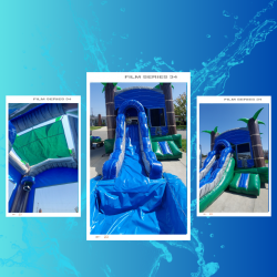 Places20to20visit 1684426027 4 in 1 Tropical Combo Bounce House w/ 7 ft. Slide