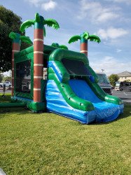 20211024 141048 1679802286 4 in 1 Tropical blue palms combo bounce house