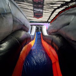 20231021 151759 1701212268 Black and orange fire bounce house