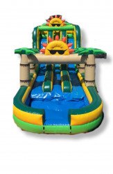 22' Tropical sun island double lane waterslide